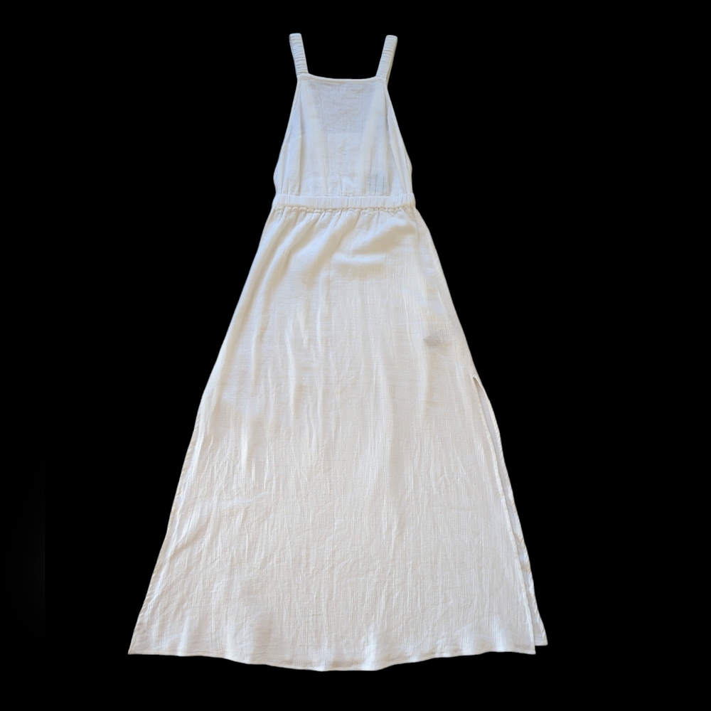 NWT Roxy Pink Palm Beach Dress Cover-Up XS White Side Slits